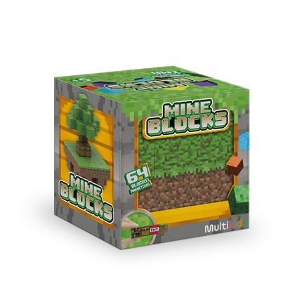 Blocos Magnéticos Mineblocks 64 Blocos - Window Box - BR2512 BR2512