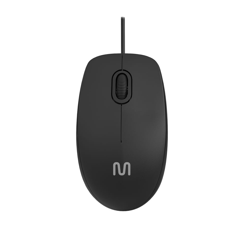 Mouse Com Fio MF400 USB 1200dpi Cabo de 180cm 3 Botões Silencioso Preto Multilaser - MO386OUT [Reembalado] MO386OUT