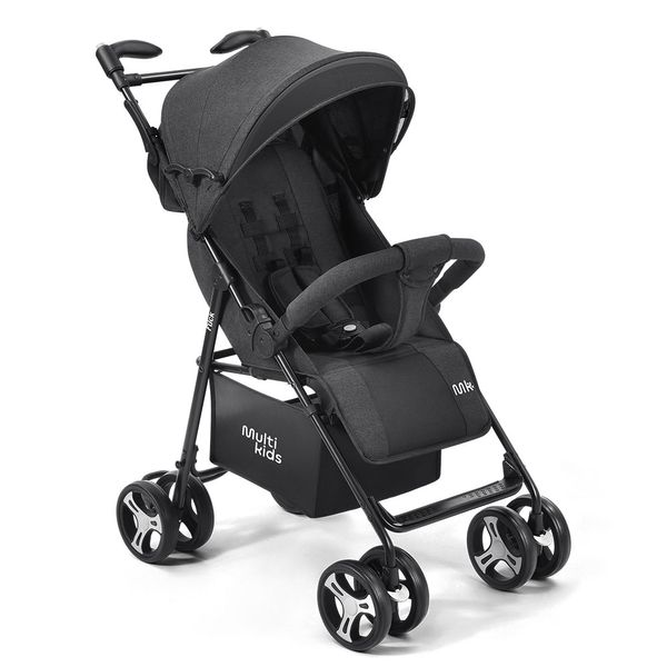 Carrinho Passeio Flick 0-15kg Preto Multikids Baby - BB444OUT [Remanufaturado] BB444OUT