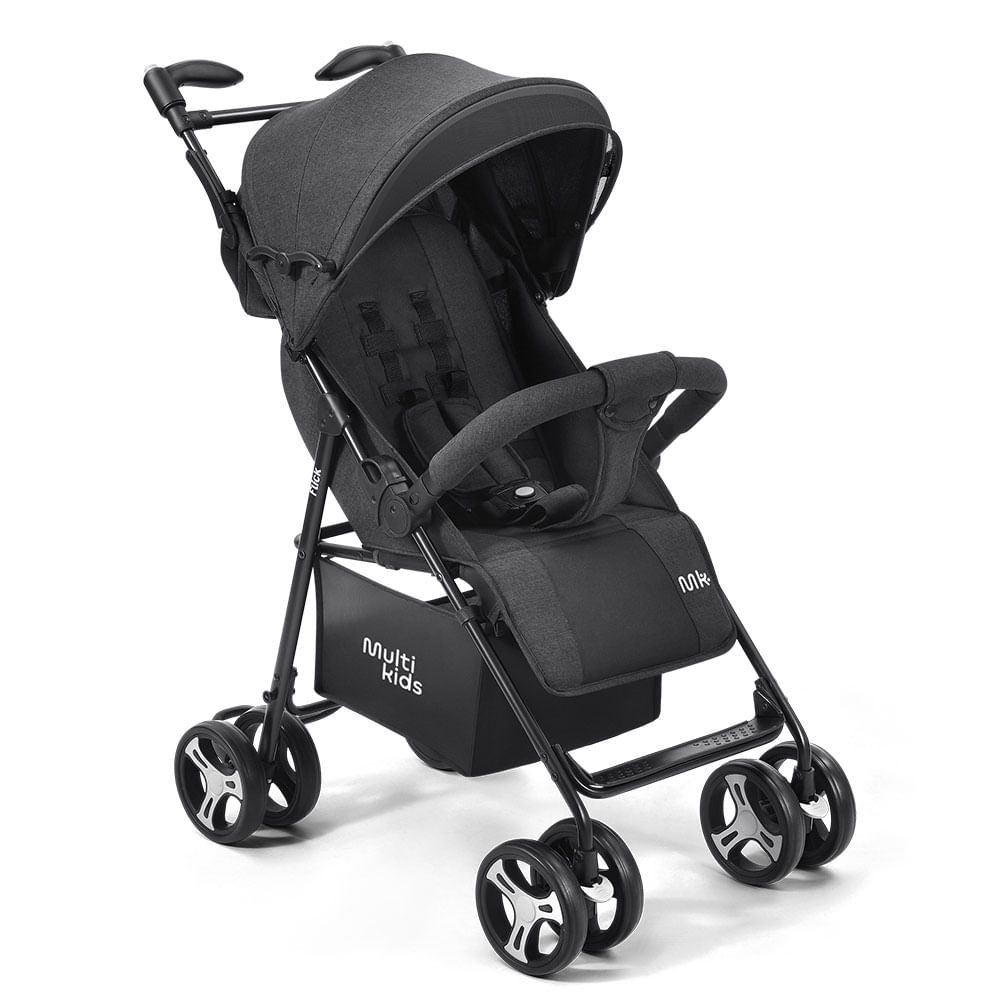 Carrinho Passeio Flick 0-15kg Preto Multikids Baby - BB444OUT [Reembalado]