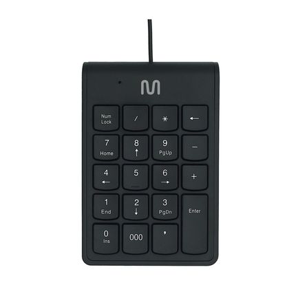 Teclado Numérico com Fio USB até 120cm c/ Tecla 000 Preto Multi (Multilaser) - TC227 TC227