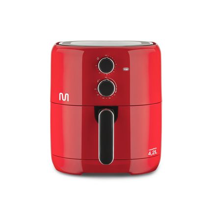 Fritadeira Elétrica Air Fryer 4,2L 1500w-220v com Grade, Seletor Temperatura Vermelha Multi - GO210OUT [Reembalado] GO210OUT