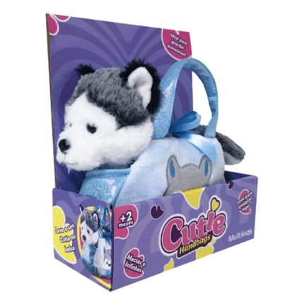 Pelúcia Cutie Handbags Husky Azul Multikids - BR1713OUT [Remanufaturado] BR1713OUT