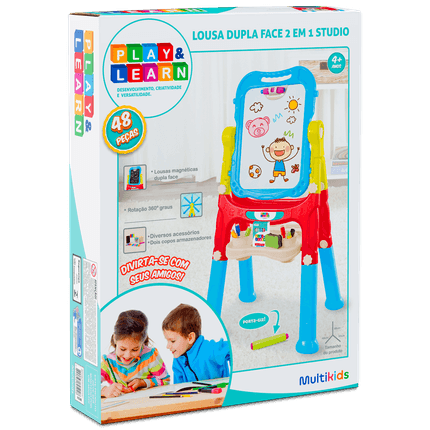 Lousa Mágica 2 em 1 Studio Play & Learn Multikids - BR1214 BR1214