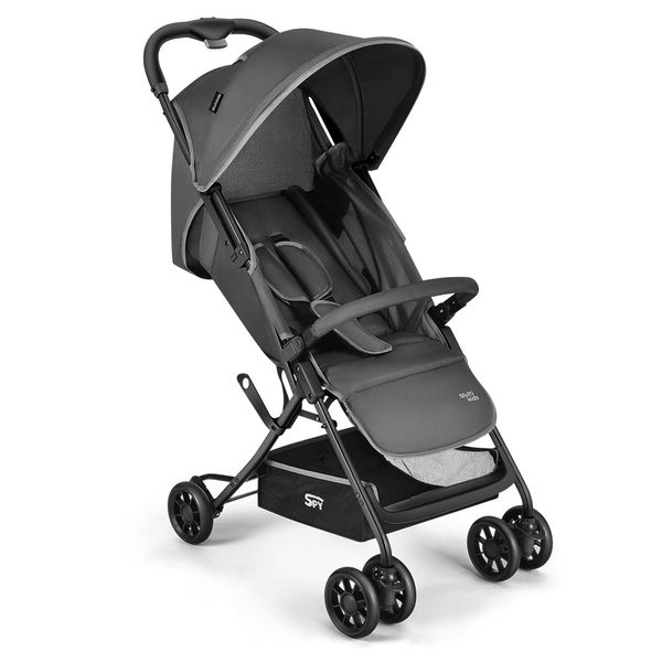 Carrinho de bebê compacto Multikids Spy 0 até 15kg Cinza - BB425 BB425