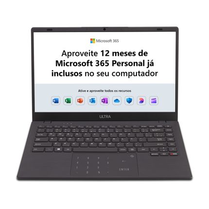 Notebook, Windows 11 Home, Tela 14 Pol, Processador Celeron N4020C, Memória 4GB 128GB eMMC Cinza Ultra - UB250OUT [Remanufaturado] UB250OUT