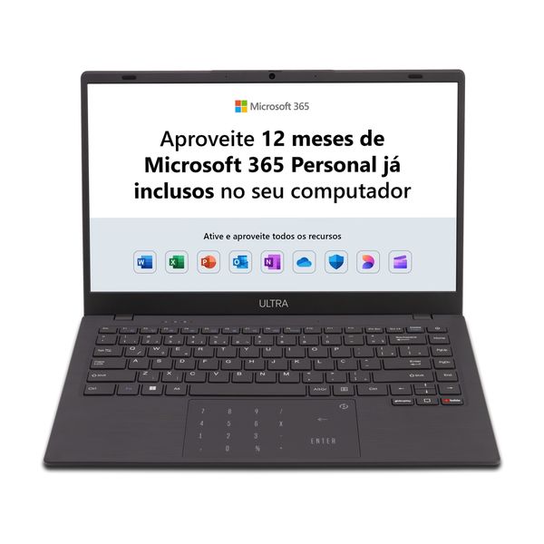 Notebook, Windows 11 Home, Tela 14 Pol, Processador Celeron N4020C, Memória 4GB 128GB eMMC Cinza Ultra - UB250OUT [Reembalado] UB250OUT