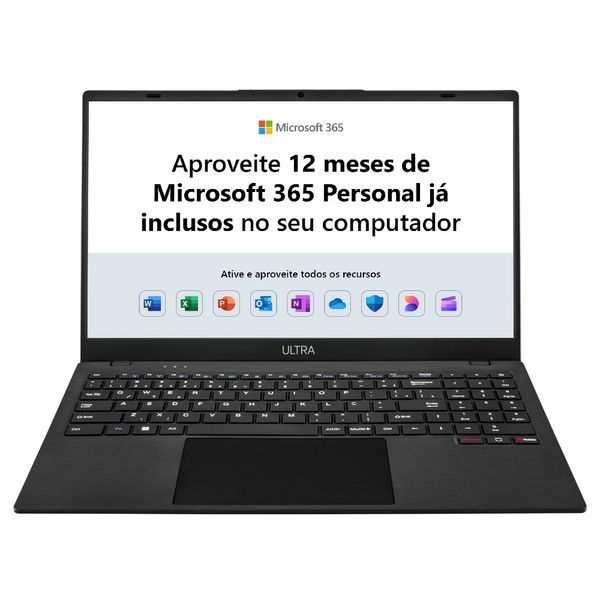 Notebook, Windows 11 Home, Tela 15,6 Pol HD, Celeron N4020C, Memória 4GB/128GB, Microsoft 365, Ultra - UB261OUT [Reembalado] UB261OUT