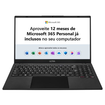 Notebook, Windows 11 Home, Tela 15,6 Pol HD, Celeron N4020C, Memória 4GB/128GB, Microsoft 365, Ultra - UB261OUT [Reembalado] UB261OUT