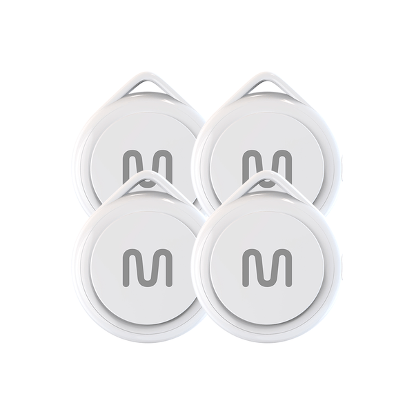 Kit 4 Rastreadores Bluetooth Multi MTag Branco - TAG01K2 TAG012K