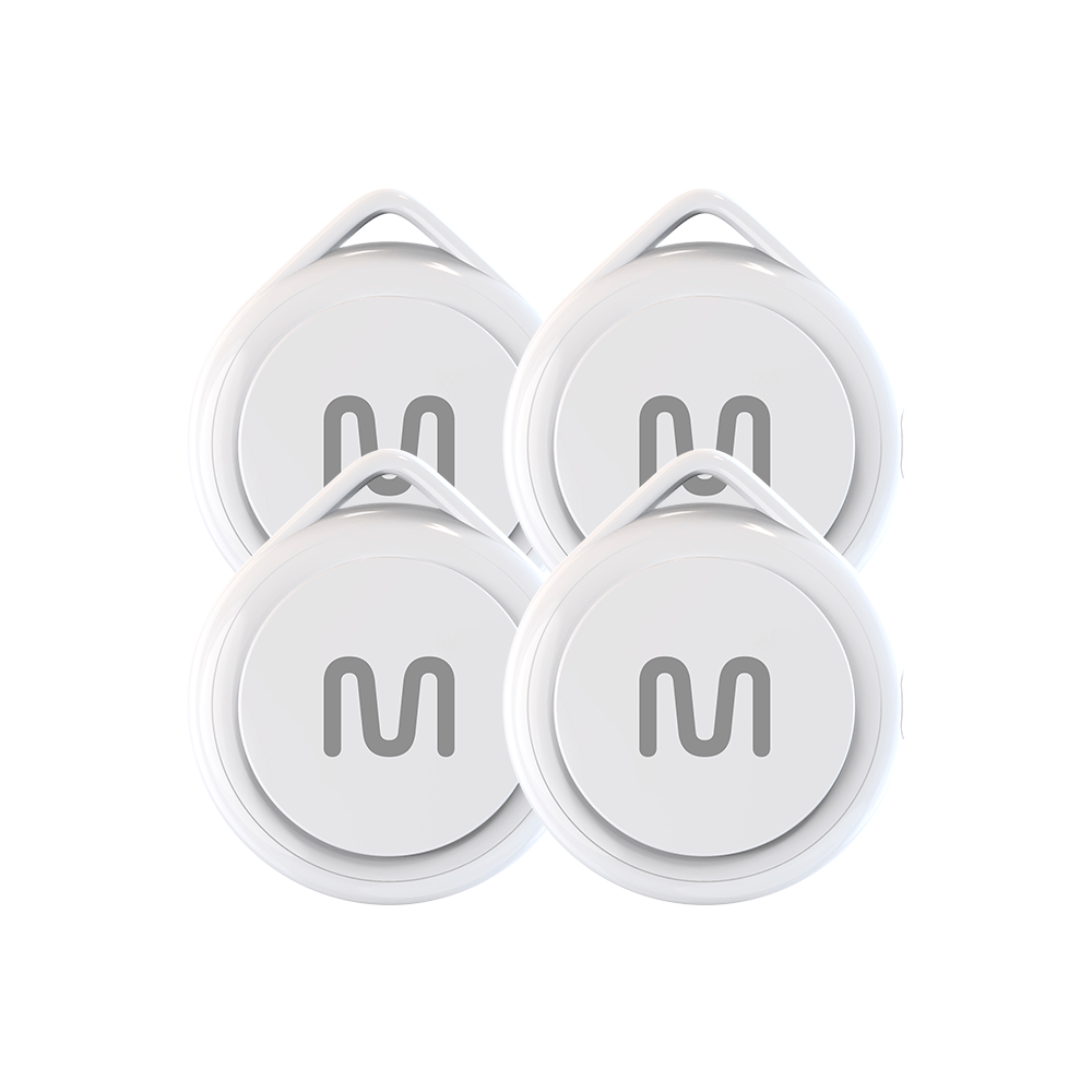 Kit 4 Rastreadores Bluetooth Multi MTag Branco - TAG01K2