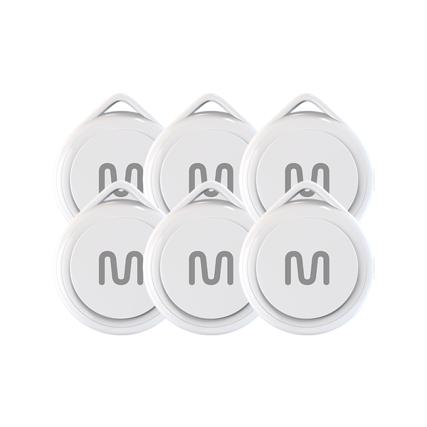 Kit 6 Rastreadores Bluetooth Multi MTag Branco - TAG01K4 TAG01K4
