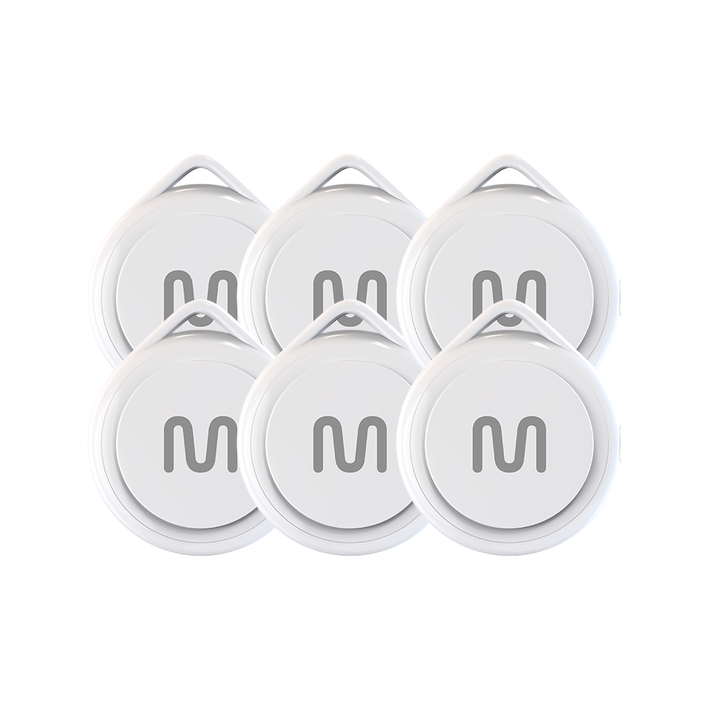 Kit 6 Rastreadores Bluetooth Multi MTag Branco - TAG01K4