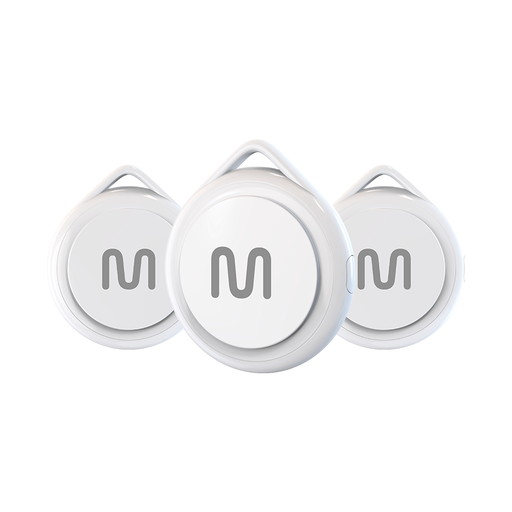 Kit 3 Rastreadores Bluetooth Multi MTag Branco - TAG01K1