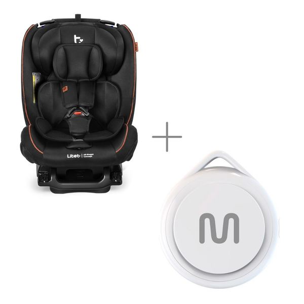 Kit Cadeirinha Infantil para Carro 0–36 kg Isofix Litet All Stages Concept + Rastreador Bluetooth Multi MTag BB485K BB485K