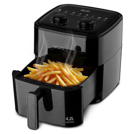 Fritadeira Elétrica Air Fryer 4,2L 1350W MF1420 127v Preta Multi - GO252 GO252