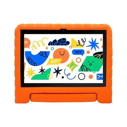 Tablet Infantil Kid Pad Laranja com Controle Parental 6GB de RAM + 128GB + Tela 10.1 pol + Case - Octa Core - NB425OUT [Remanufaturado] NB425OUT