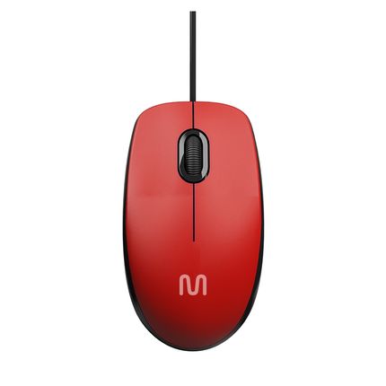 Mouse Com Fio MF400 Clique Silencioso Conexão USB 1200dpi Cabo de 180cm 3 Botões Vermelho Multilaser - MO390OUT [Remanufaturado] MO390OUT
