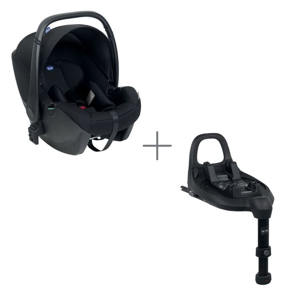 Kit Bebê Conforto Chicco Kory Essential + Base Full 360 I-Size Chicco Preto - 6087070950000K 6087070950000k