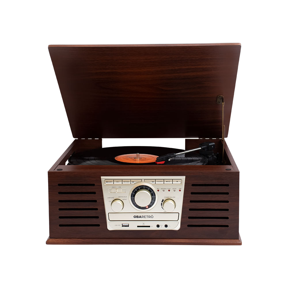 ObaRetrô Vitrola com Bluetooth Obabox - 27592OUT [Reembalado]