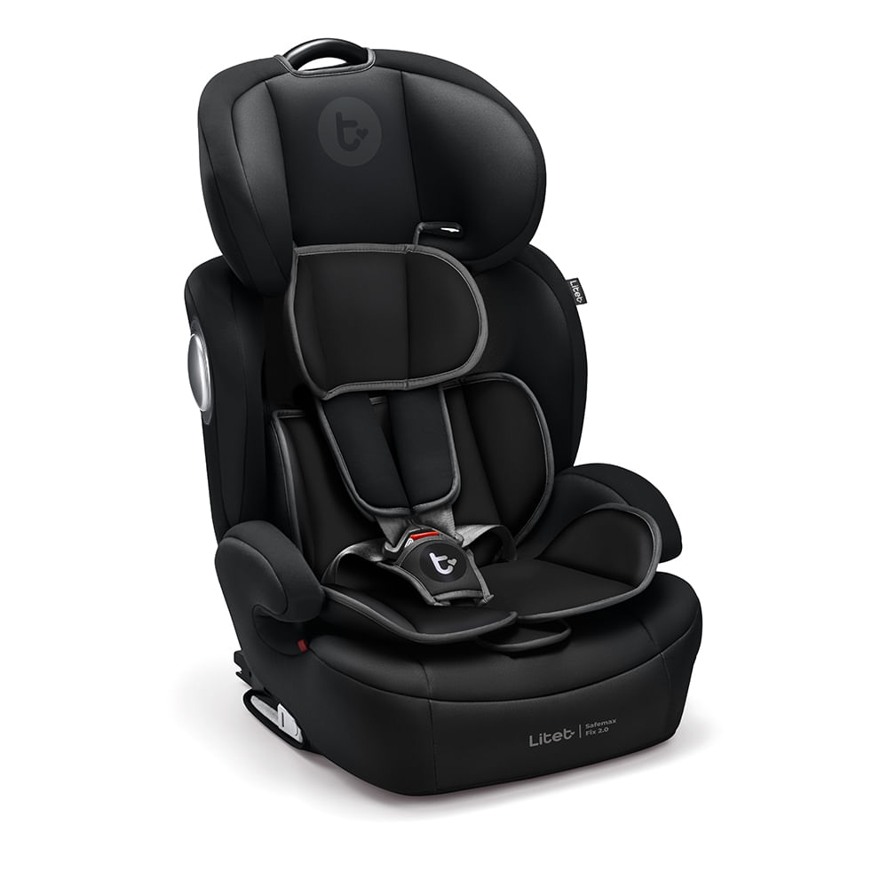 Cadeirinha Infantil para carro Safemax Fix 2.0 Isofix 9-36 Kg Preta Litet - BB459D