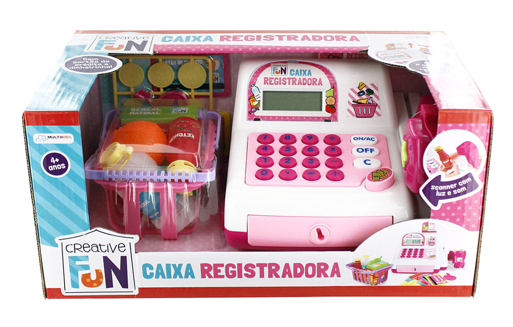 Caixa Registradora Rosa Com Luz e Som Creative Fun Multikids - BR387OUT [Reembalado]