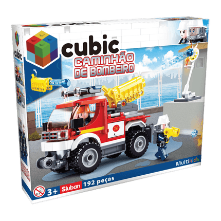 Blocos de Montar Caminhão de Bombeiro 192 Peças Multikids - BR2306OUT [Remanufaturado] BR2306OUT