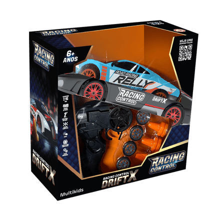 Carro de Corrida de Controle Remoto DriftX Azul - BR2416 BR2416