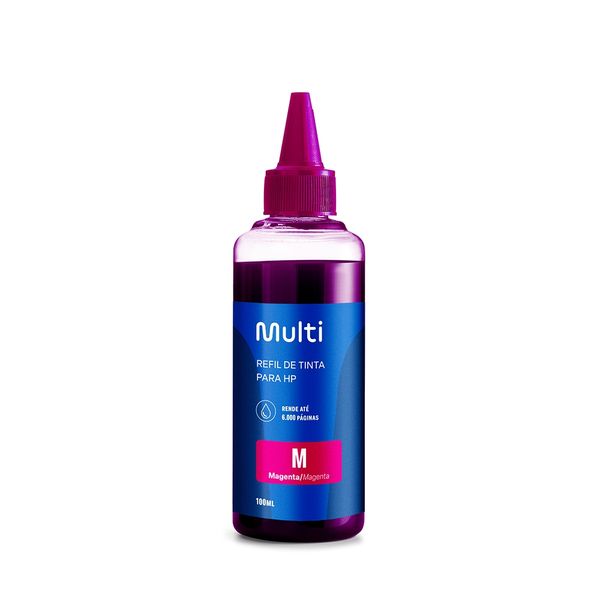 Refil de Tinta Magenta 100ml Compativel Com Impressoras HP Multi - RF003OUT [Reembalado] RF003OUT