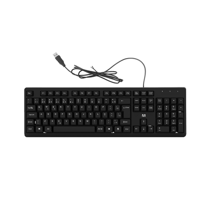 Teclado com Fio USB TF600 Preto Multi (Multilaser) - TC600OUT [Remanufaturado] TC600OUT