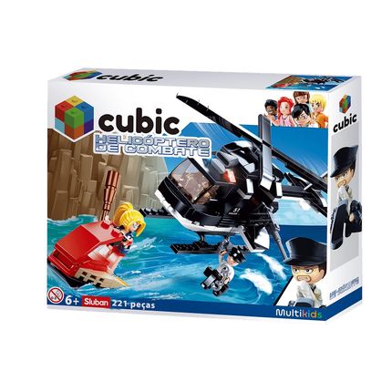 Blocos de Montar Helicóptero da Policia 221 Peças Multikids - BR1459OUT [Remanufaturado] BR1459OUT