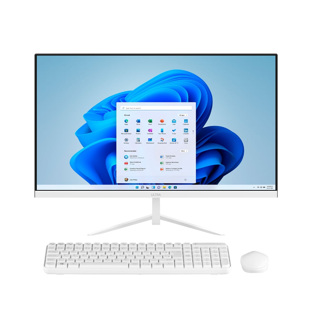 All in One, Windows 11 Home, 23,8 Pol. Full HD Intel Core i3 4GB 128 GB SSD Branco Ultra - UB842OUT [Reembalado]