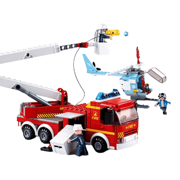 Blocos de Montar Caminhão de Bombeiro e Helicóptero 394 Peças Multikids - BR2308OUT [Reembalado] BR2308OUT