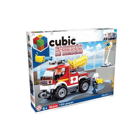 Blocos de Montar Caminhão de Bombeiro 192 Peças Multikids - BR2306 BR2306