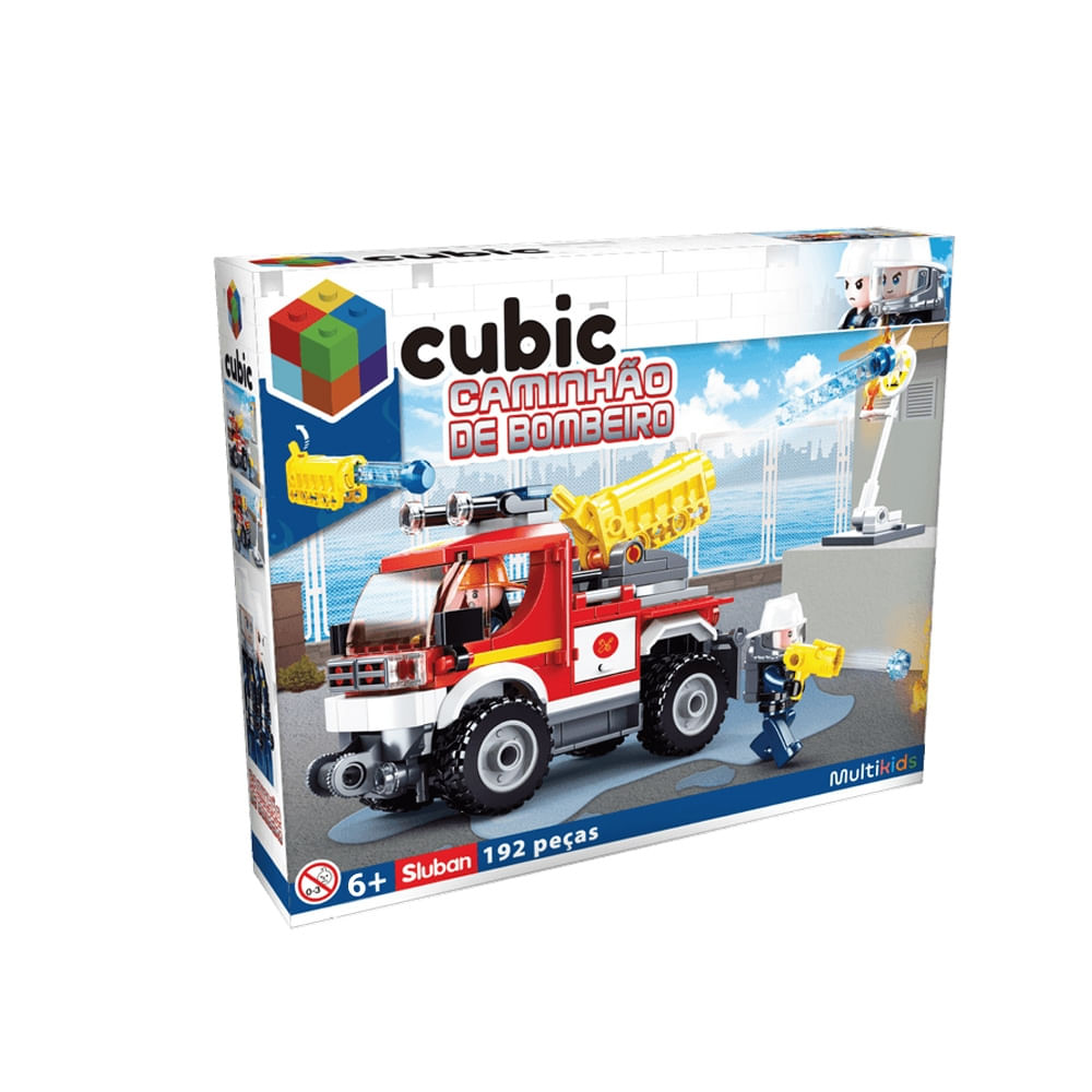 Blocos de Montar Caminhão de Bombeiro 192 Peças Multikids - BR2306OUT [Reembalado]