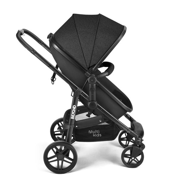 Carrinho de bebê Multikids Beyond com berço moíses Preto - BB428OUT [Reembalado] BB428OUT