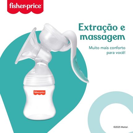 Bomba tira leite Materno Manual Branco e Verde 130ml Fisher Price - BB321 BB321