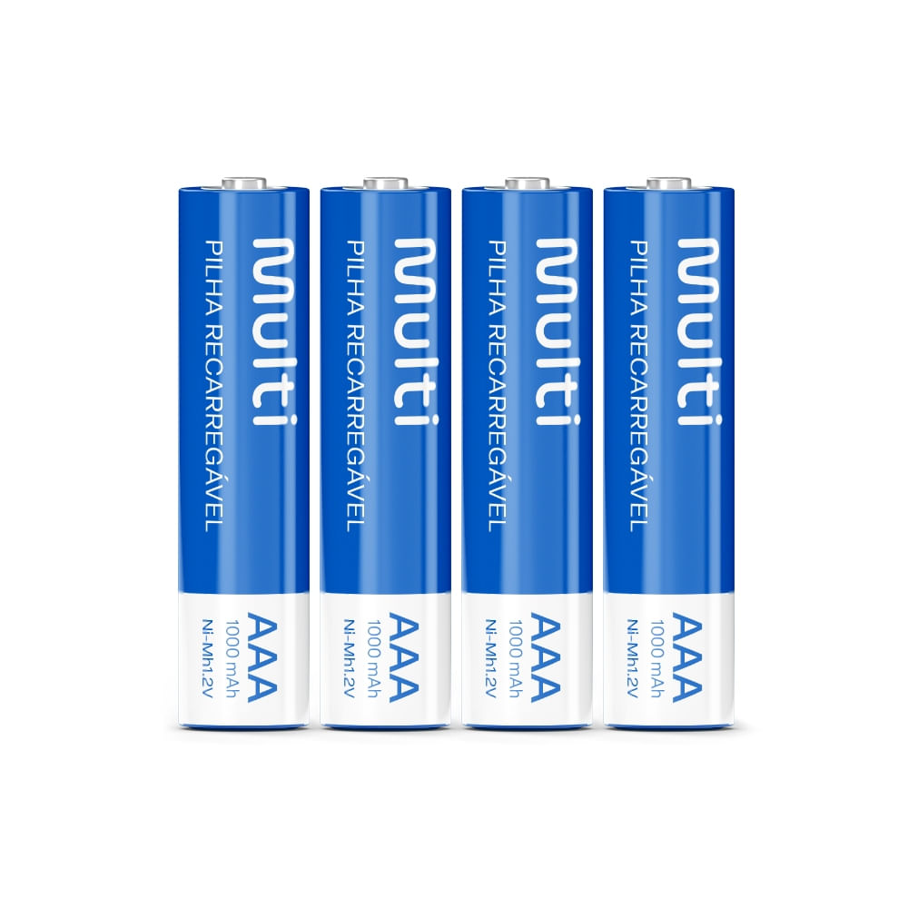 Pilhas Recarregáveis AAA 1000Mah com 4 Unidades Multi - CB050OUT [Reembalado]
