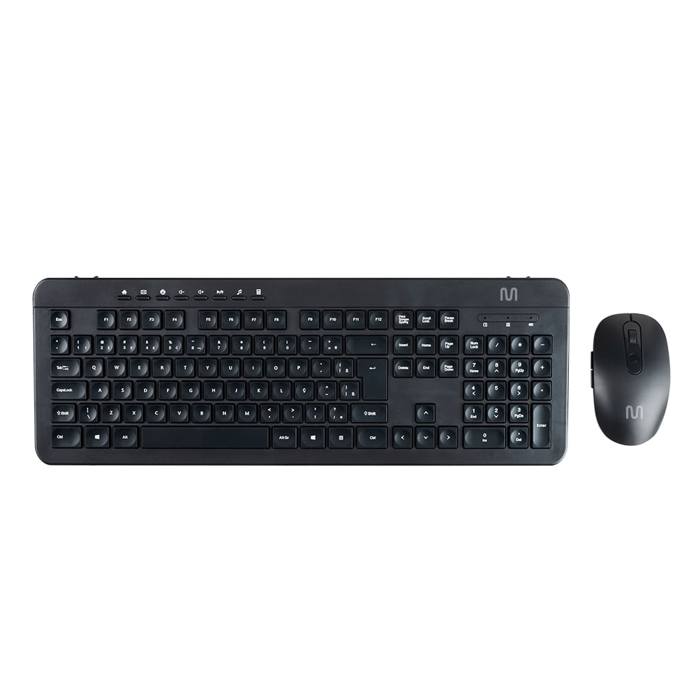 Kit Teclado e Mouse Sem Fio Multi (Multilaser) Recarregável Com Bateria 200mAh - TC250OUT [Reembalado]