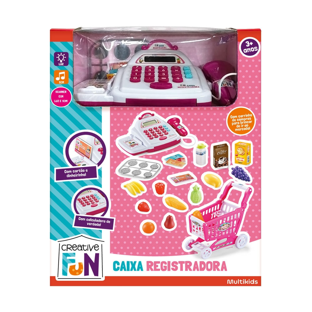 Caixa Registradora Com Carrinho e Produtos Creative Fun Multikids - BR2035OUT [Reembalado]