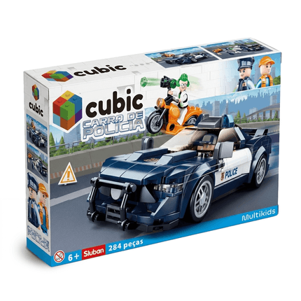 Blocos de Montar Carro de Policia 284 Peças Multikids - BR1460 BR1460