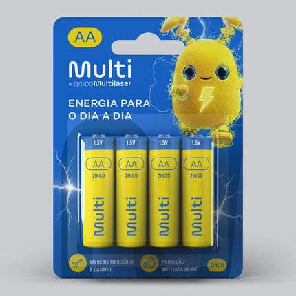 Pilha Zinco AA Com 4 Unidades Multi - PZ001 PZ001