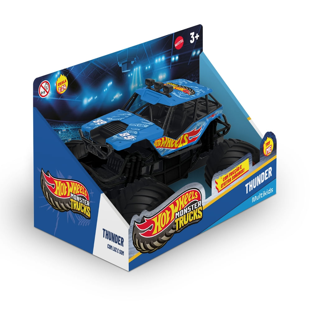 Caminhão Monstro Hot Wheels Luz e Som Multikids - BR2528OUT [Reembalado]