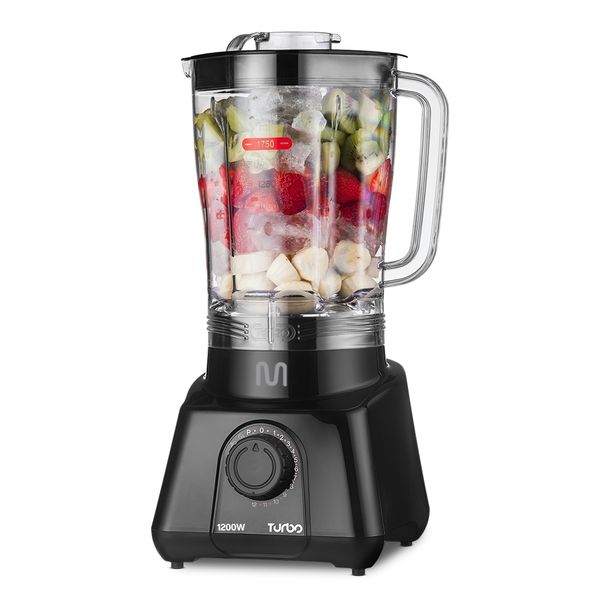 Liquidificador Turbo 2,6L 1200w-127v c/ 12 Velocidades Preto Multi Home - LQ1205 LQ1205