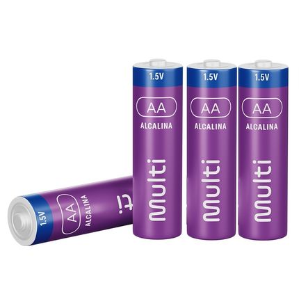 Pilha Alcalina AA Com 4 Unidades Multi - PA001 PA001