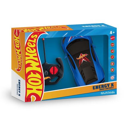 Hot Wheels Carro RC Azul 4 Canais Com Luz Multikids - BR2473 BR2473