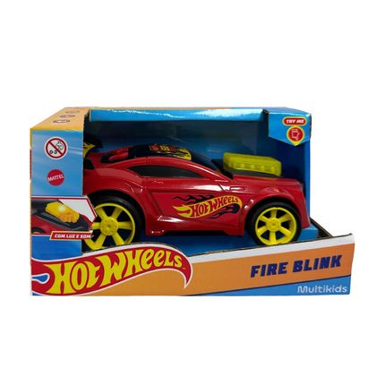 Carrinho Hot Wheels Fire Blink com Luz e Som Vermelho Multikids - BR2579 BR2579