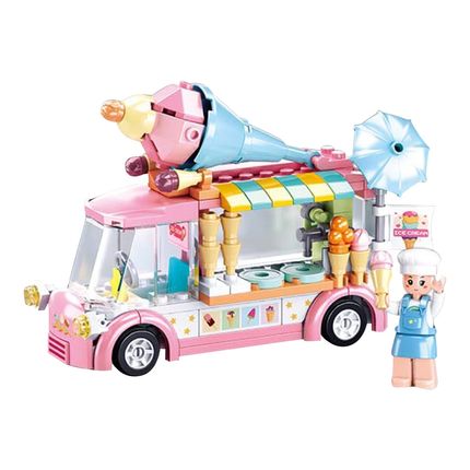 Blocos de Montar Carrinho de Sorvete Cubic 145 Pcs Multikids - BR2279OUT [Reembalado] BR2279OUT