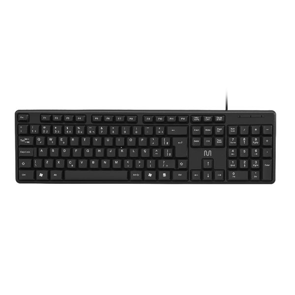 Teclado com Fio Slim Conexão USB Cabo de 150cm Preto Multi (Multilaser) - TC065OUT [Reembalado] TC065OUT