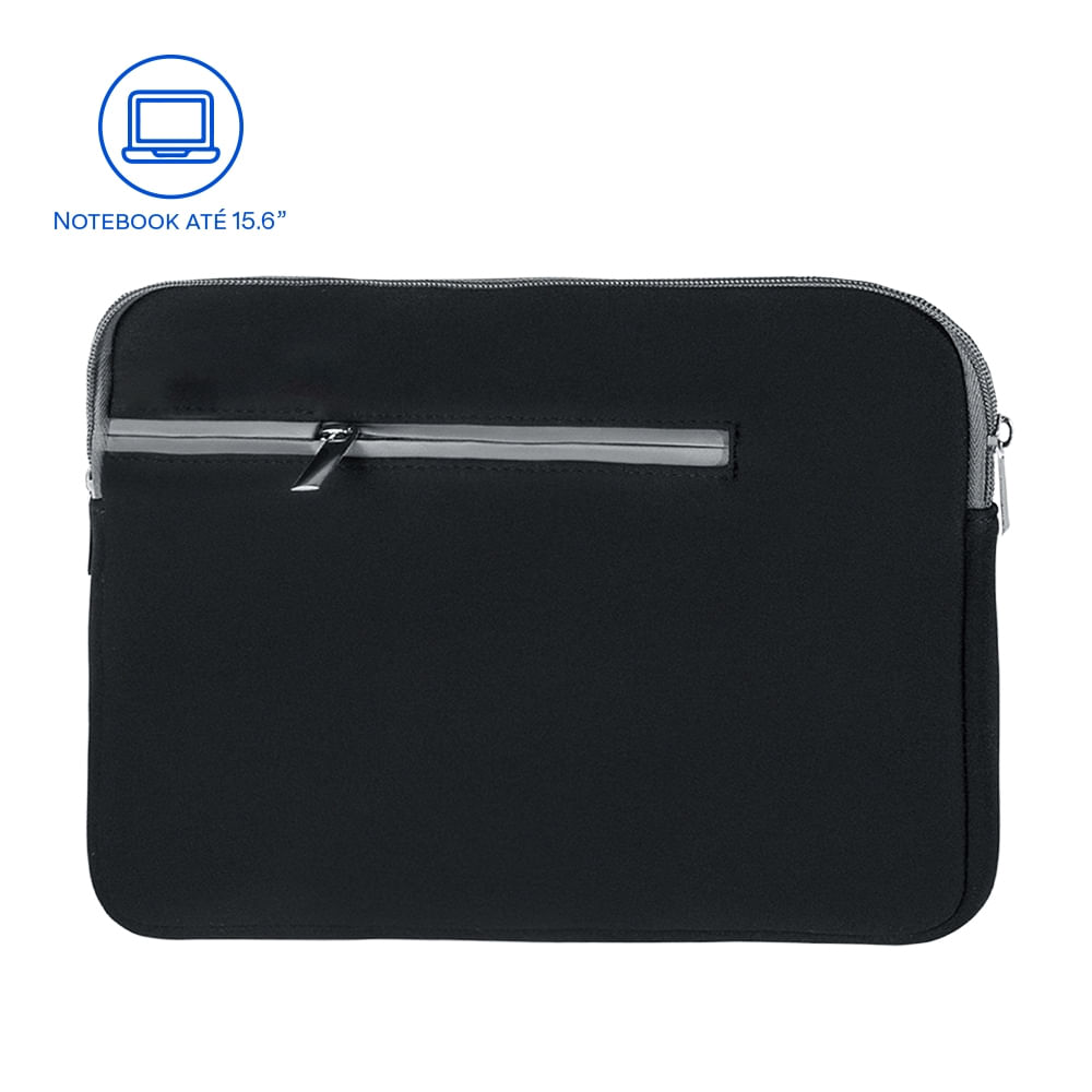 Case Neoprene Para Notebook Multi até 15,6" Preta - BO400OUT [Reembalado]